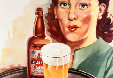 Reclameposters Heineken. Bruikleen collectie Heineken