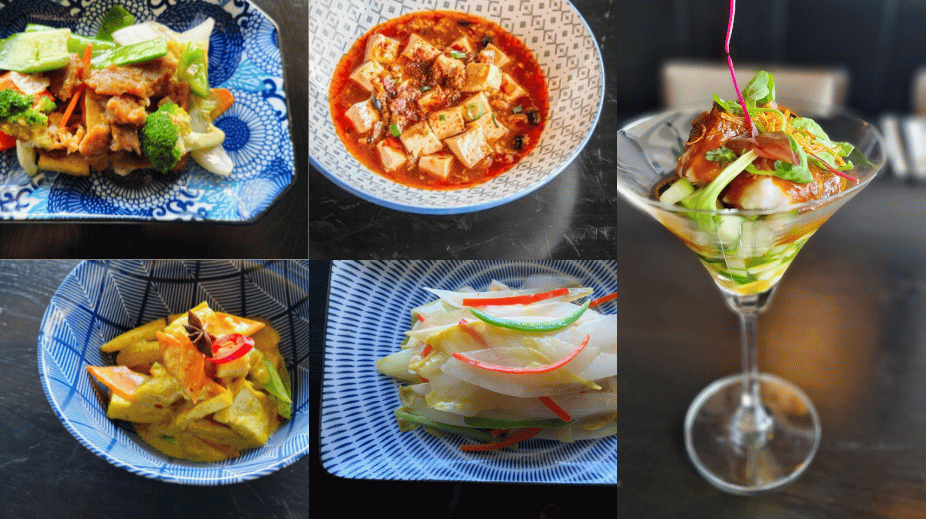 Aziatisch vegan gerechten