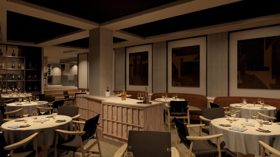 Geanimeerd beeld van interieur Azurite