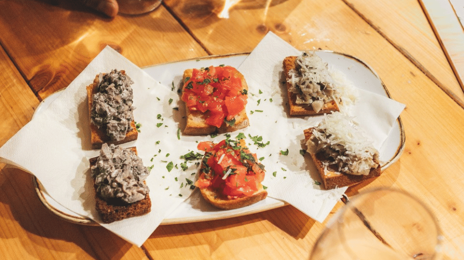 Bruschette bij Spaghetteria