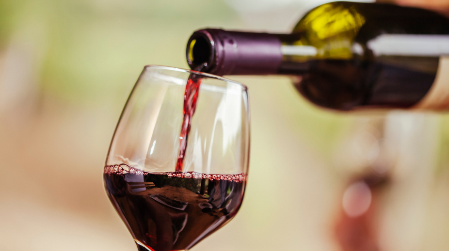 Glas rode wijn