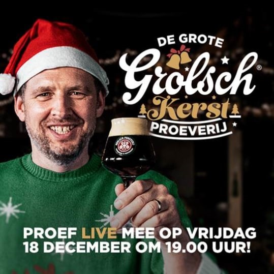 grote grolsch kerstproeverij