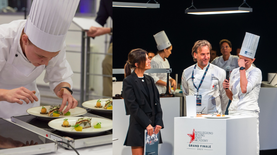 Jet Loos bij S.Pellegrino Young Chef Academy Competition