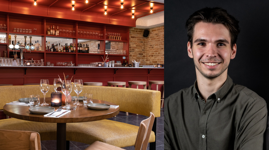 Interieur en Matthijs Jansen van Bistrot-bar De Etalage in Geleen