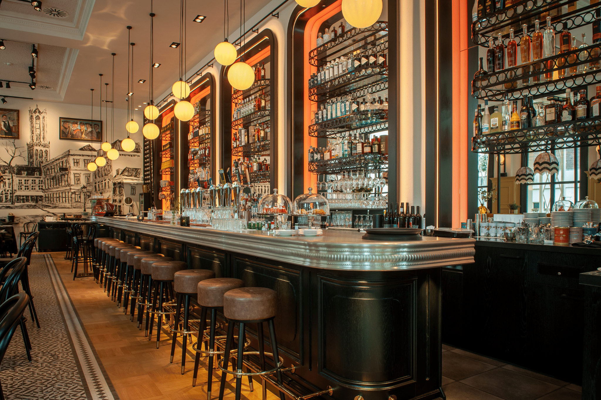 Grand bar en brasserie marie