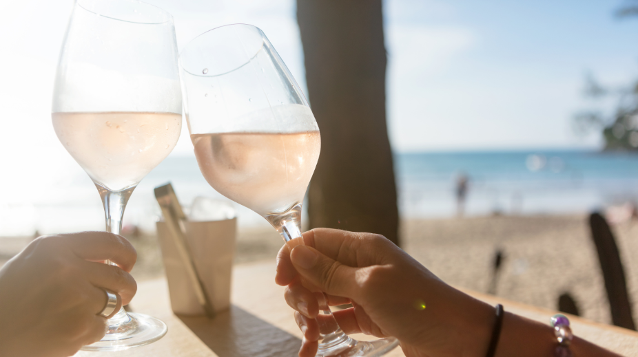 Rosé op het terras