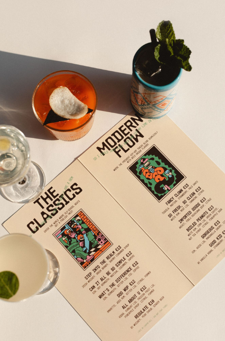 Menu met hiphopnummers