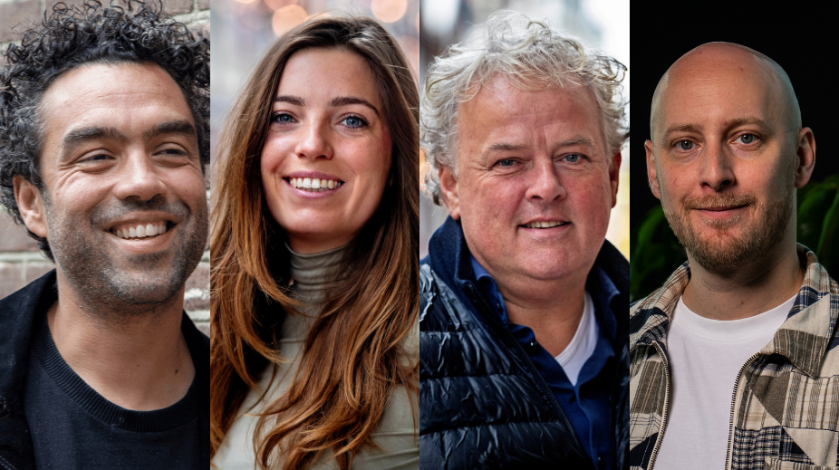Vier ondernemers Riad Farhat, Isabel van der Vleuten, Robèr Willemsen en Mads Voorhoeve